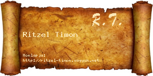 Ritzel Timon névjegykártya